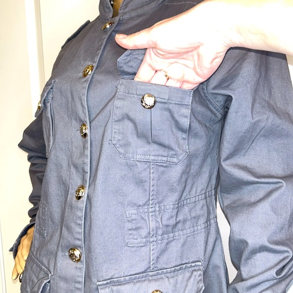 NOROZE Ladies Grey Military Style Summer Jacket New Without Tag - Picture 9 of 17